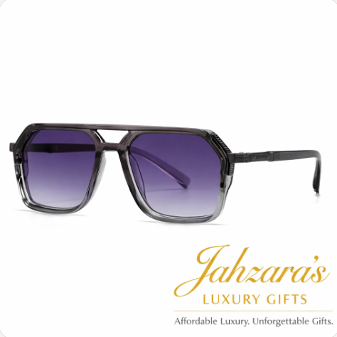 Luxe Polygon Aviator Sunglasses | Men's & Women's Square Frame | Gold Accent | UV Protection