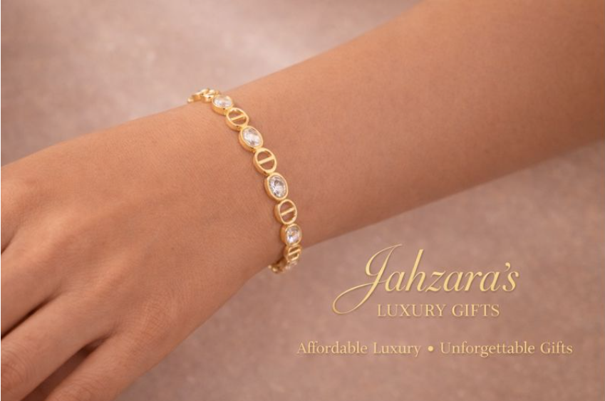 Gold Luxury Bangle Bracelet | Crystal Embellished Minimalist Women's Bracelet