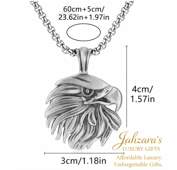 Eagle Head Pendant Necklace | Titanium Steel | Men's Luxury Statement Jewelry