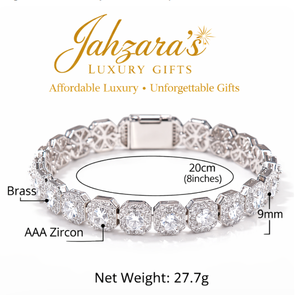 Iced Out Tennis Bracelet - CZ Diamond Cuban Link