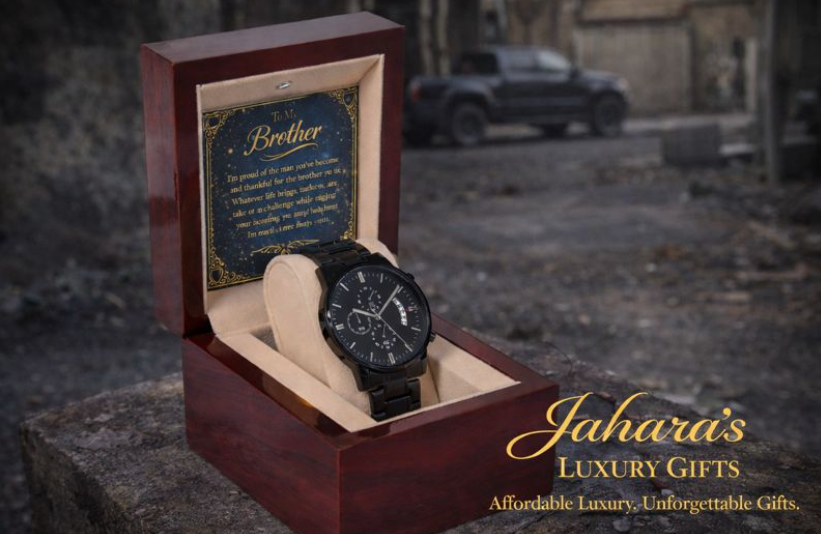 To My Brother — Black Chronograph Luxury Watch | A Gift of Brotherhood & Loyalty