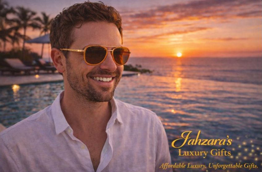 Gold Frame Inner Circle Sunglasses - Orange