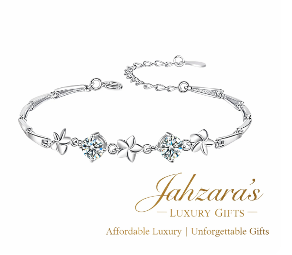 925 Sterling Silver Four Leaf Clover Bracelet with Moissanite ✨🍀