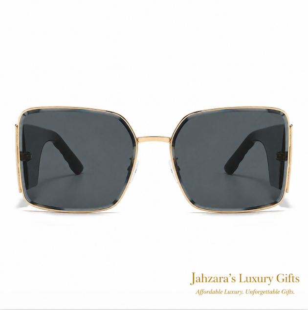 Quilted Arm Luxury Square Sunglasses β Gold Hardware | 6 Colorways | Unisex