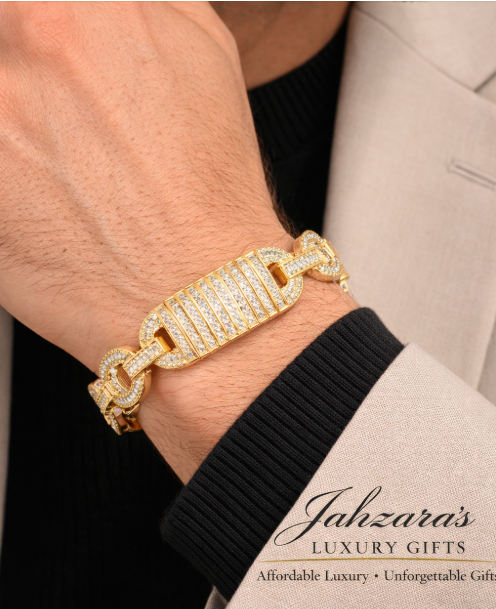 15mm Iced Out Baguette Cuban Link Bracelet - Gold or White Gold | Luxury Hip Hop Jewelry