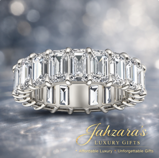 6.25 CTW Emerald Lab Grown Diamond Eternity Ring - 14K White Gold