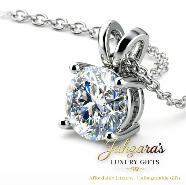 Lab Grown Diamond Solitaire Pendant — 0.5 & 0.75 Ctw | 14K White & Yellow Gold | AGI Certified