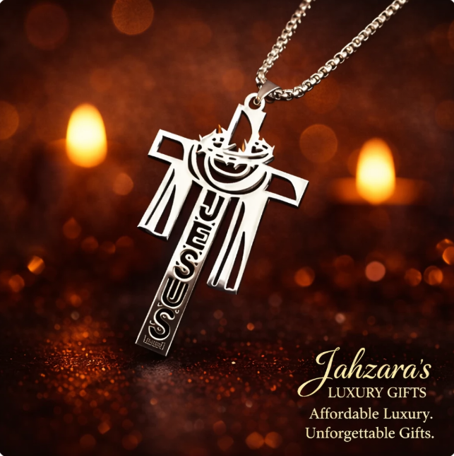 Jesus Cross Pendant Necklace | Stainless Steel | Unisex Luxury Statement Jewelry