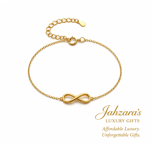 18K Gold Infinity Bracelet | 925 Sterling Silver Eternal Love Symbol Bracelet