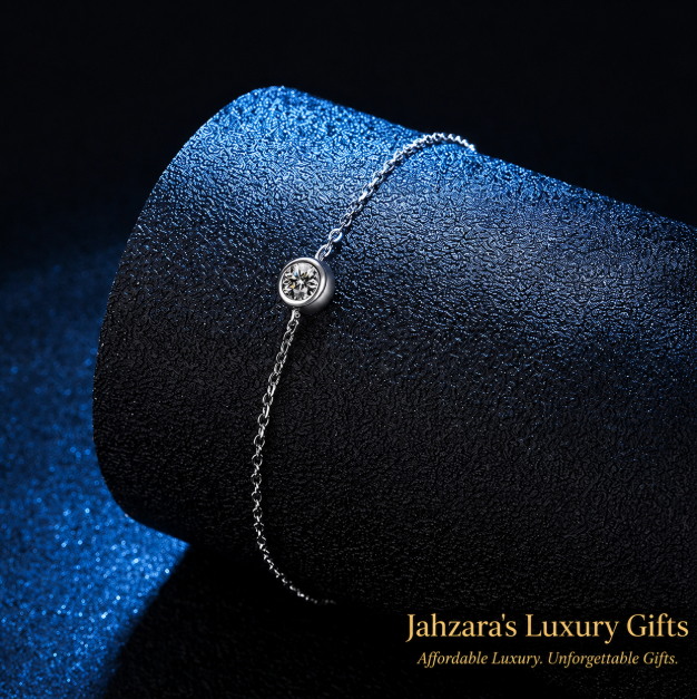 Moissanite Solitaire Bracelet | 925 Sterling Silver | Luxury Gift For Her