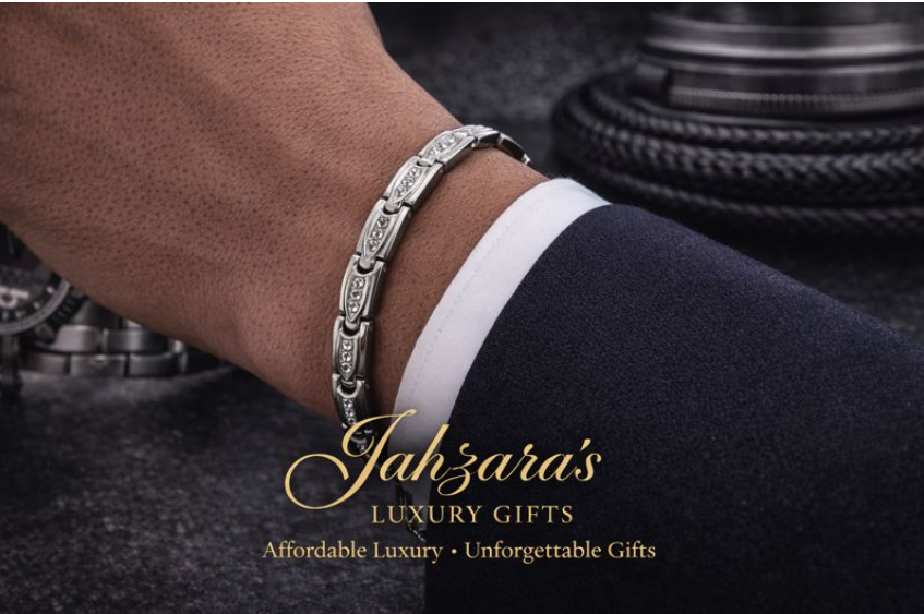 Micro-Pavé Diamond Titanium Bracelet | Geometric Vacuum Plated Unisex Luxury Bracelet