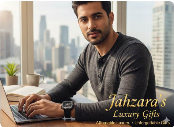 Black Modern Square Dial Business Watch | Calendar Quartz Men's Watch