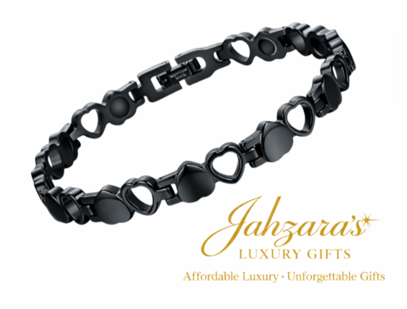 Magnetic Heart Link Bracelet - Titanium Steel Wellness Jewelry