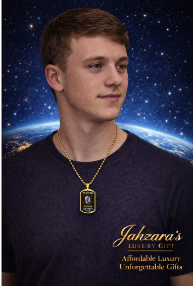 To My Son – You Mean The World To Me | Dog Tag Necklace | Meaningful Gift
