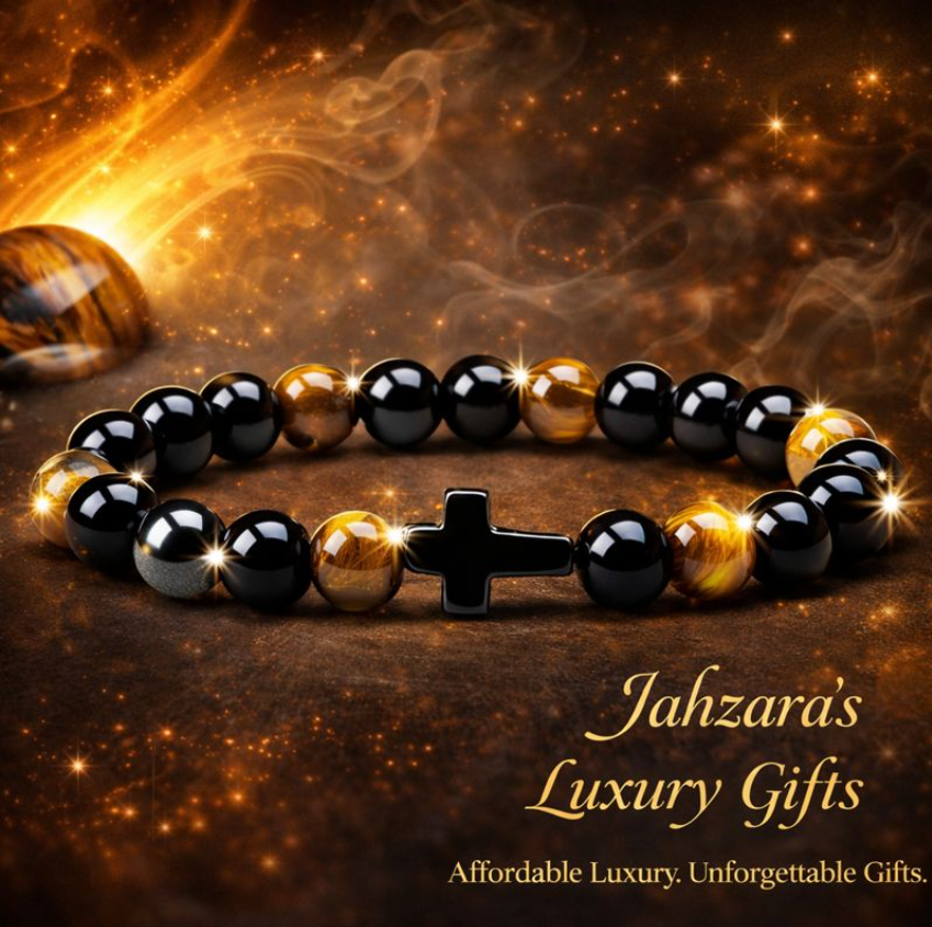Tiger Eye Protection Bracelet | Natural Stone Cross Spiritual Bracelet