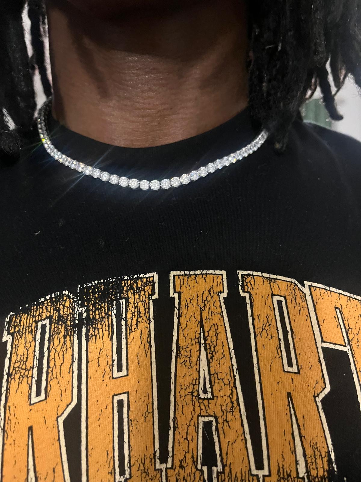 Brilliant Tennis Chain Necklace | High-Polish | 18" Statement Chain