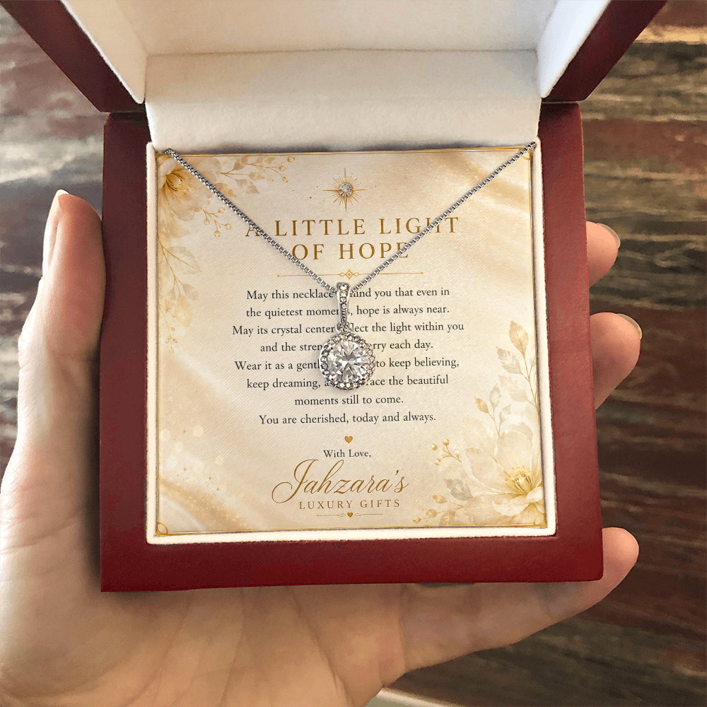 Eternal Hope Necklace | Heartfelt Message Card | Luxury LED Gift Box
