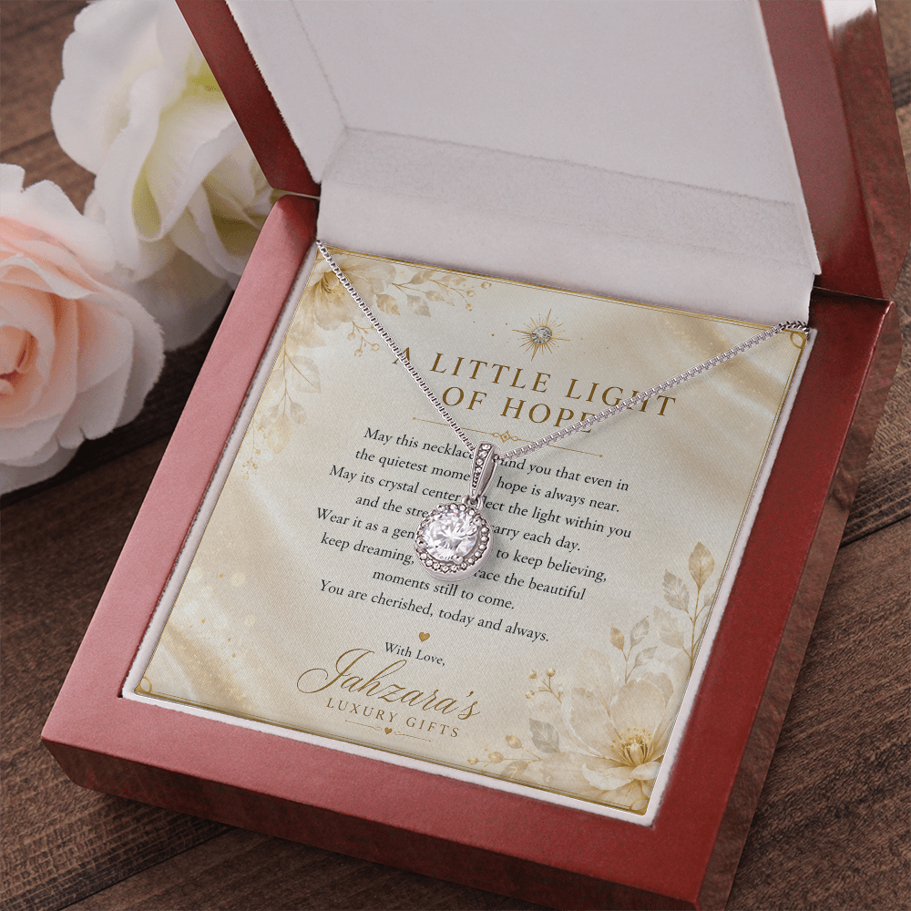 Eternal Hope Necklace | Heartfelt Message Card | Luxury LED Gift Box