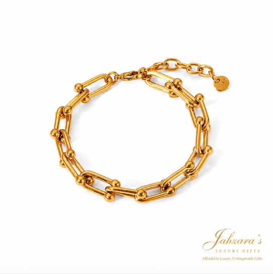 PVD Gold Jewelry Set — Necklace, Bracelet & Earrings | 304 Stainless Steel