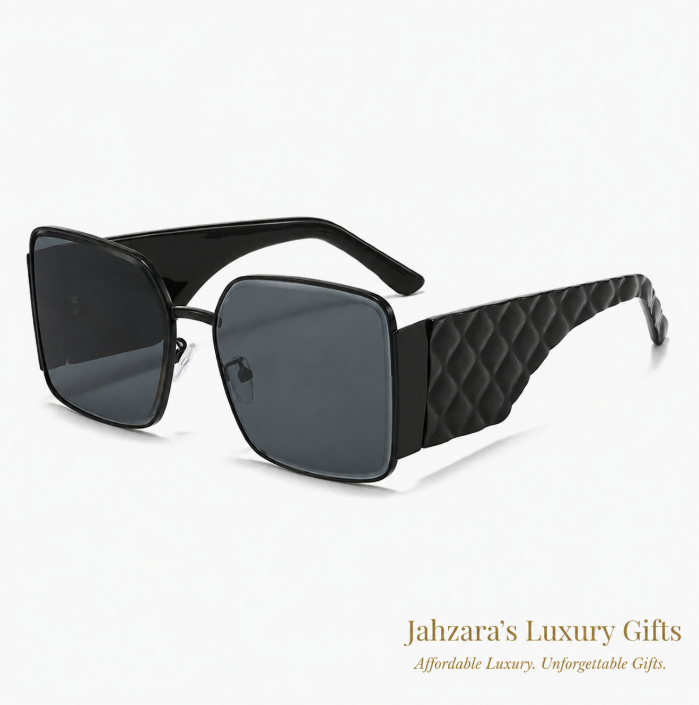 Quilted Arm Luxury Square Sunglasses — Gold Hardware | 6 Colorways | Unisex