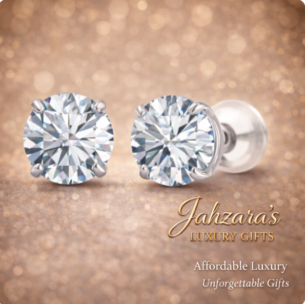 1.50 CTW AGI Certified Lab-Grown Diamond Stud Earrings | 14K Gold | F-G Color VS Clarity