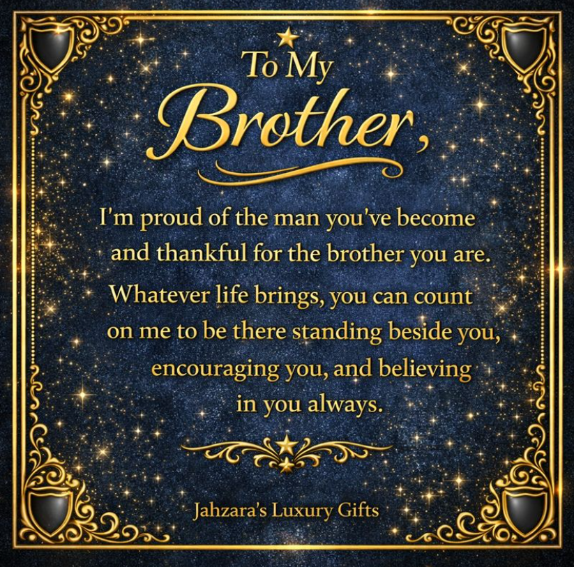 To My Brother — Black Chronograph Luxury Watch | A Gift of Brotherhood & Loyalty