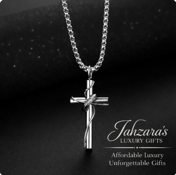 Twisted Faith Cross Pendant Necklace | Gold & Silver Titanium Steel Unisex Faith Jewelry