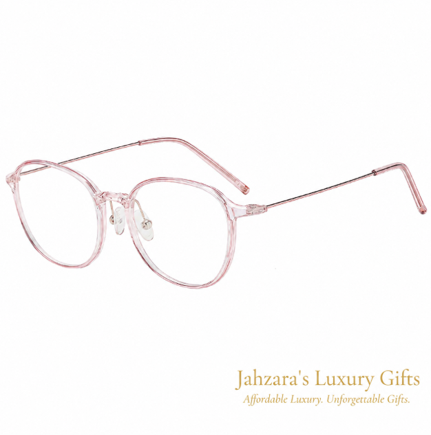 Slim Round Metal Temple Optical Glasses — IG-Style Luxury Frames for Women