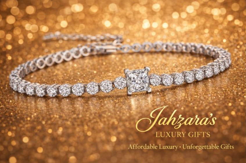 Moissanite Cube Bracelet | 1-Carat Princess-Cut | 925 Sterling Silver