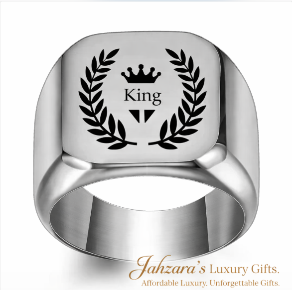 King Crown Signet Ring — Titanium Steel | Gold, Silver, Black & Blue