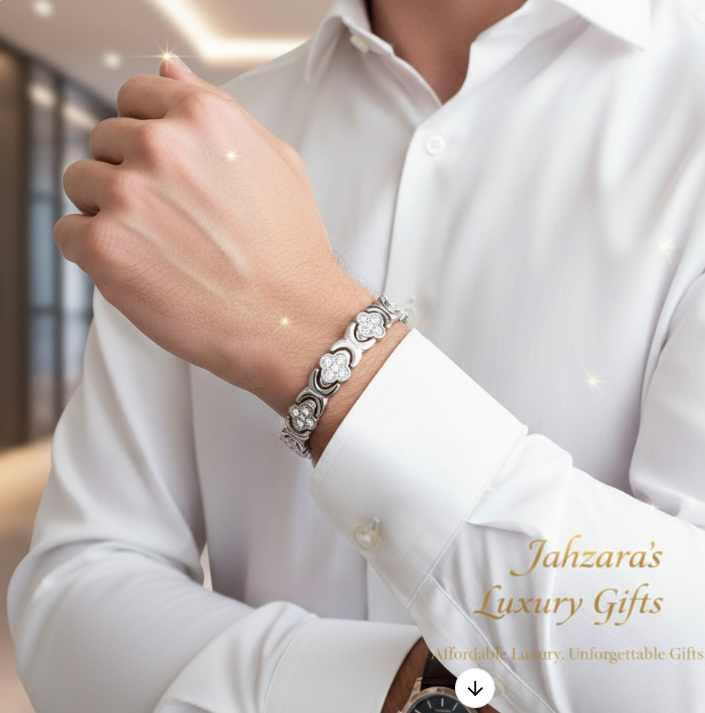 Four-Leaf Clover Diamond Bracelet | Titanium Steel Unisex Luck & Love Bracelet