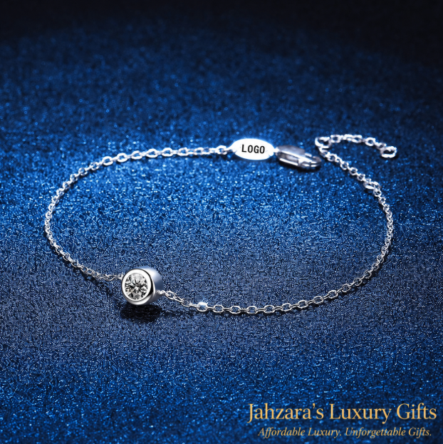 Moissanite Solitaire Bracelet | 925 Sterling Silver | Luxury Gift For Her