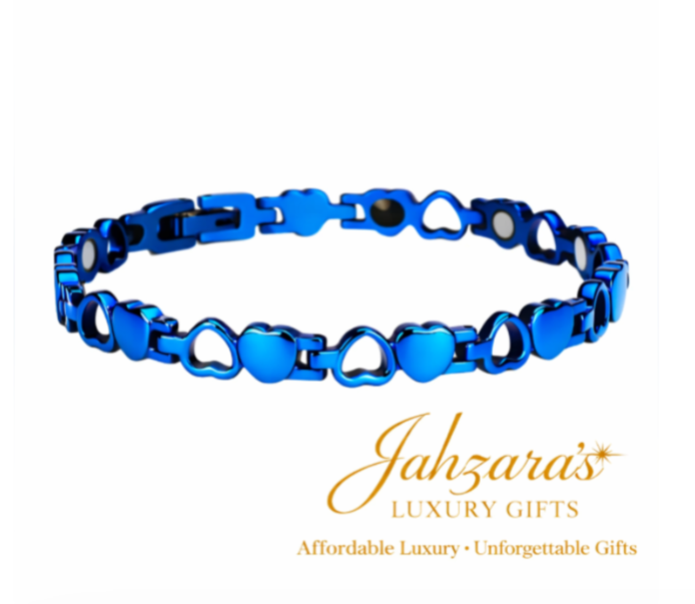 Magnetic Heart Link Bracelet - Titanium Steel Wellness Jewelry