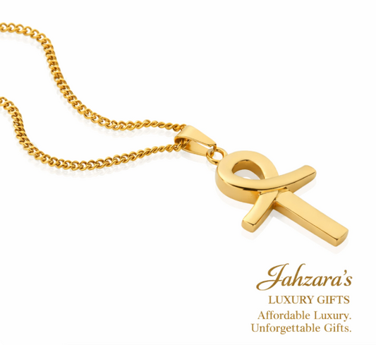 Ankh Cross Pendant Necklace | Stainless Steel | Unisex Luxury Egyptian Jewelry