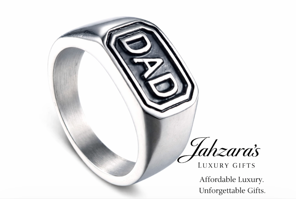 Men's DAD Signet Ring — Stainless Steel | The Ring That Honors Every Father