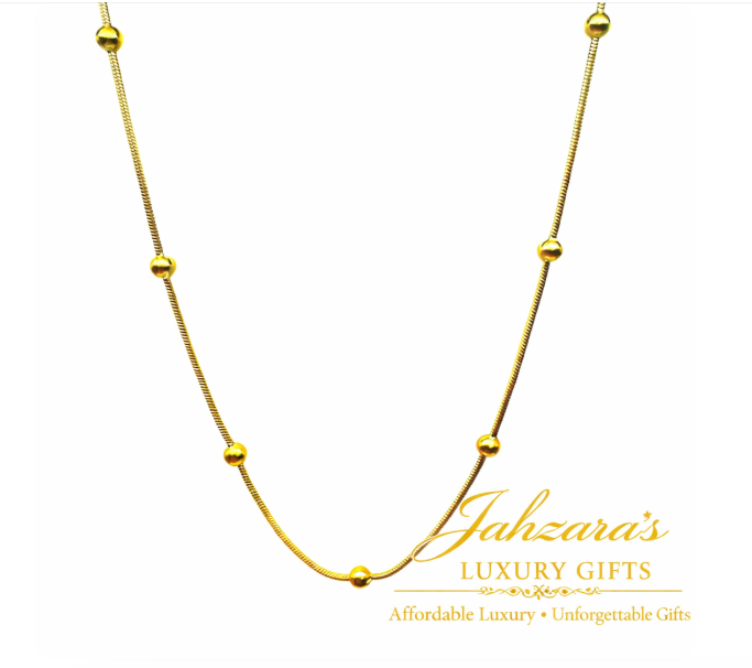 Beaded Snake Chain Necklace - Gold or Silver | Minimalist Luxury Jewelry
