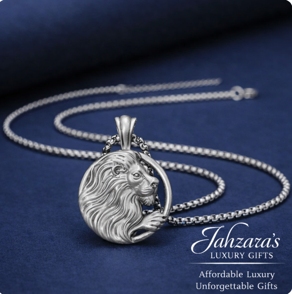 Leo Lion Medallion Pendant Necklace | 3D Stainless Steel Zodiac Gift for Him & Her