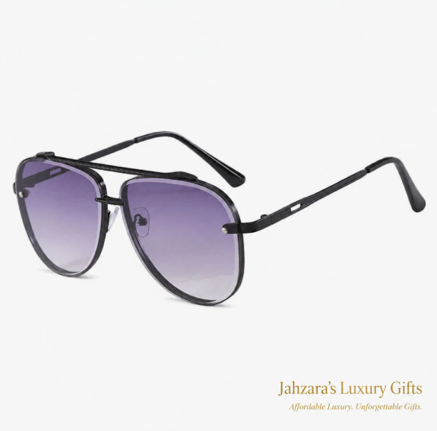Oversized Aviator Sunglasses — Unisex Luxury Frames with Gradient Lenses