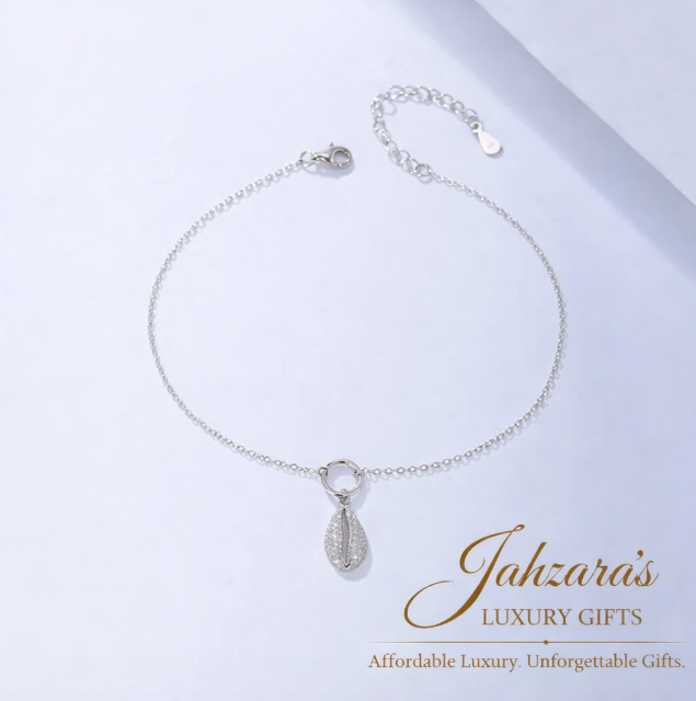 Shell Charm Anklet — 925 Sterling Silver | Zircon | Gold & Silver | Luxury Beach Jewelry