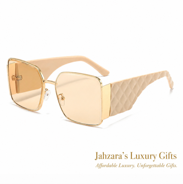 Quilted Arm Luxury Square Sunglasses — Gold Hardware | 6 Colorways | Unisex