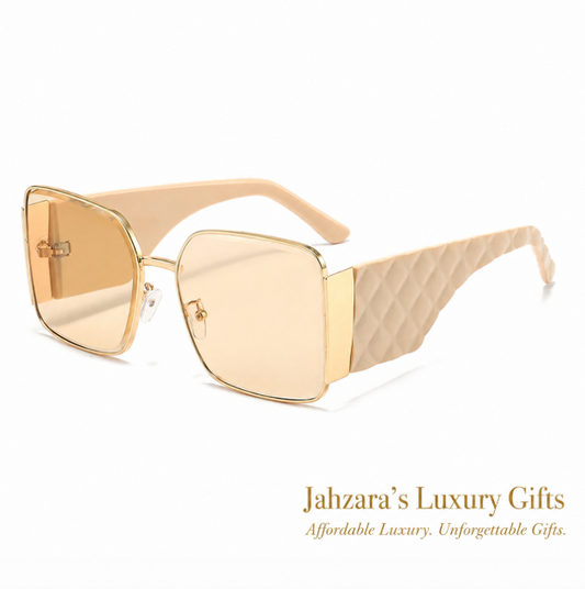 Quilted Arm Luxury Square Sunglasses — Gold Hardware | 6 Colorways | Unisex