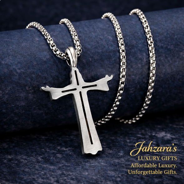 Retro Cross Pendant Necklace | Stainless Steel | Unisex Luxury Faith Jewelry