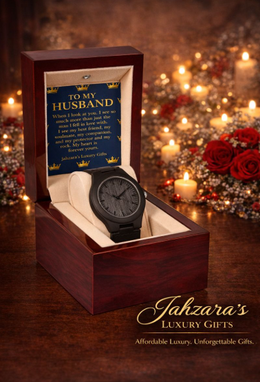 To My Husband – Premium Wooden Watch | A Timeless Gift of Love & Loyalty