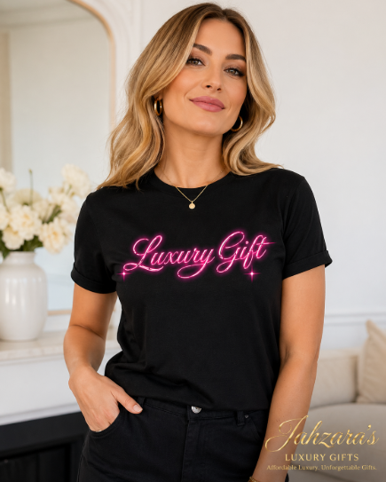Luxury Gift Signature Tee — Hot Pink Edition