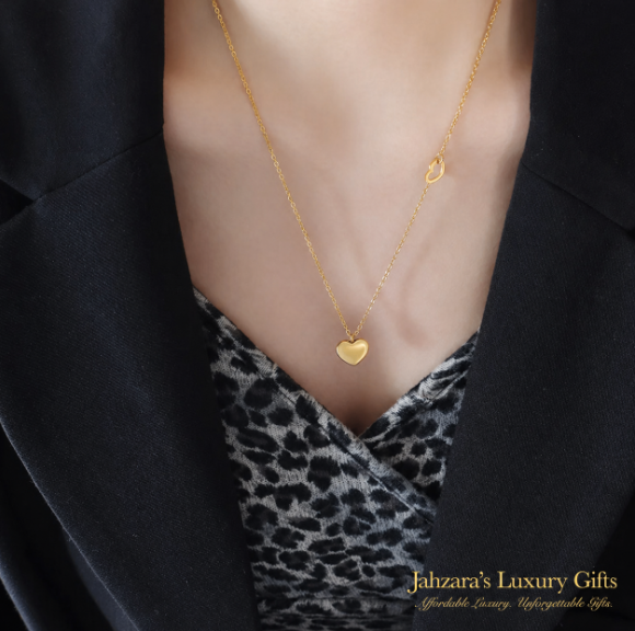 Dual Heart Pendant Necklace | PVD Gold, Rose Gold & Silver | 304 Stainless Steel