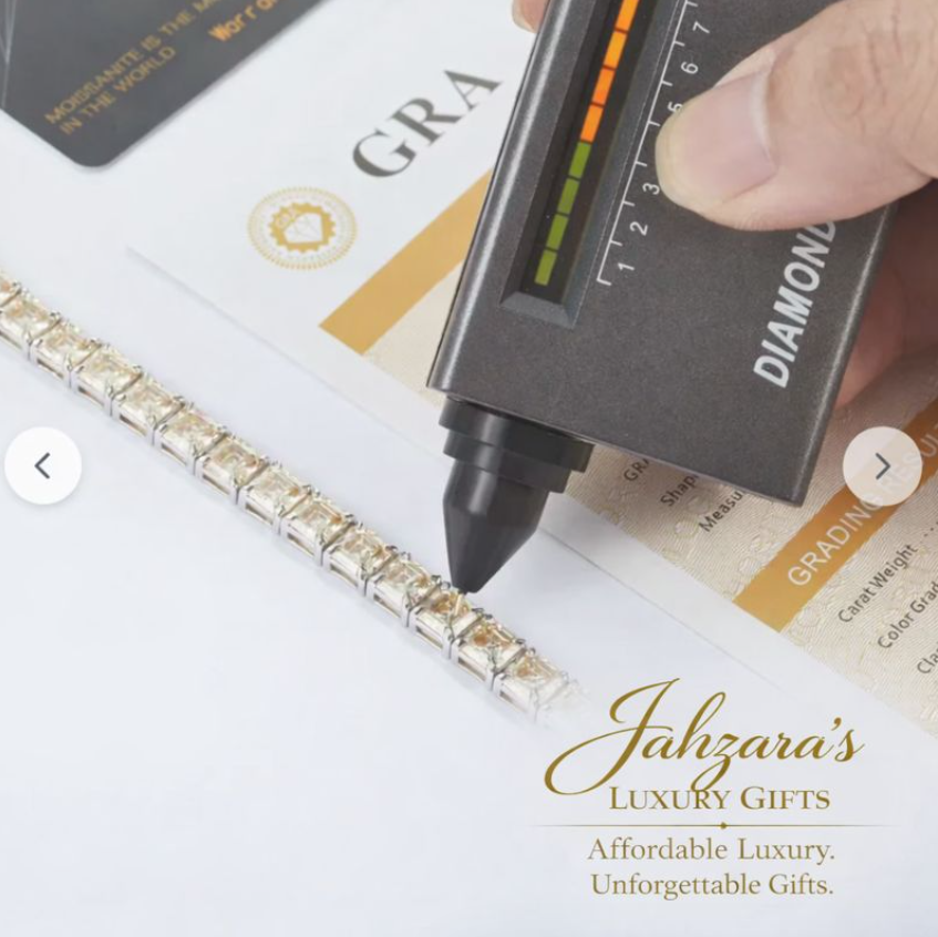 Champagne Moissanite Luxury Tennis Bracelet | Warm Golden Brilliance | Unisex