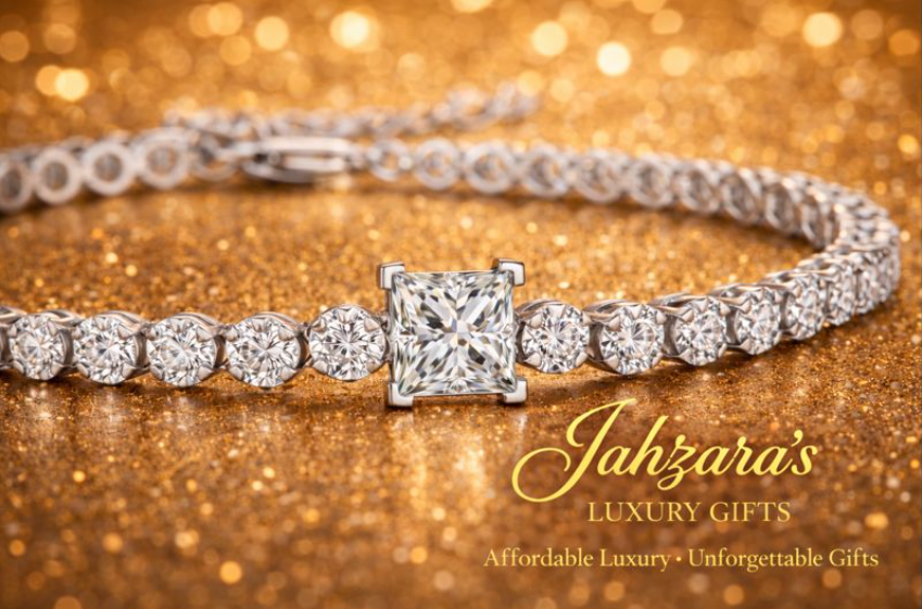 Moissanite Cube Bracelet | 1-Carat Princess-Cut | 925 Sterling Silver