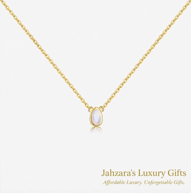 Pear-Cut Zircon Pendant Necklace | 925 Sterling Silver | 8 Colors