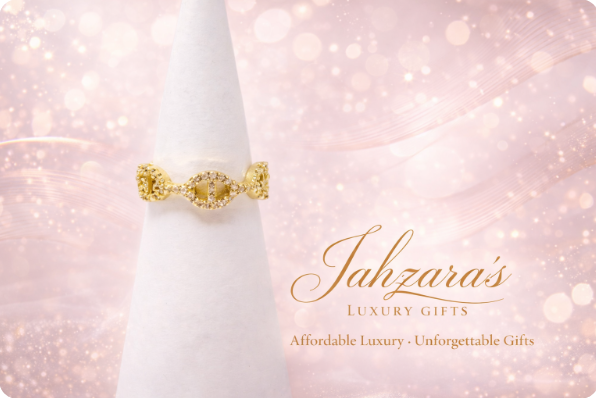 Delicate CZ Pattern Ring - Gold Plated