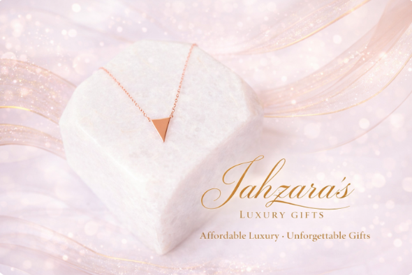 Minimalist Triangle Necklace - 14K Rose Gold Plated